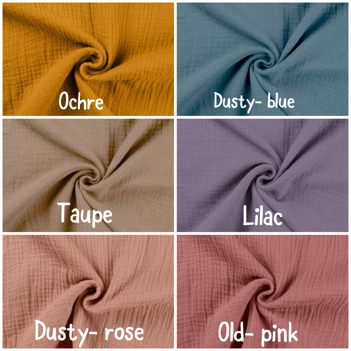 Emma Muslin Dress, dusty- blue - Color Options