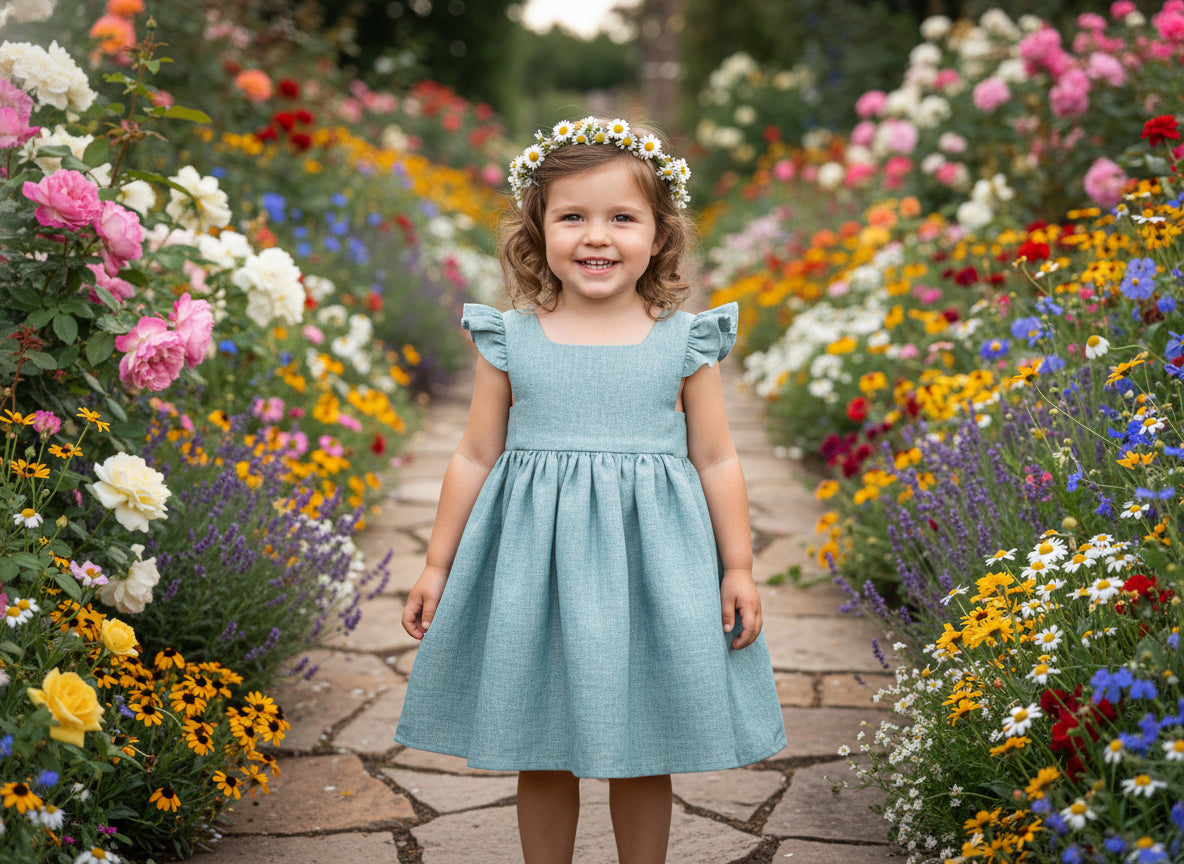 chinese dress ladies Amy linen Dress with short sleeves – LittleWomenAtelier