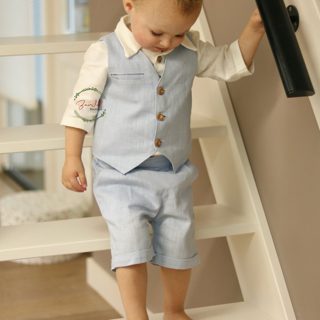 Baby- Blue Short Pageboy Outfit