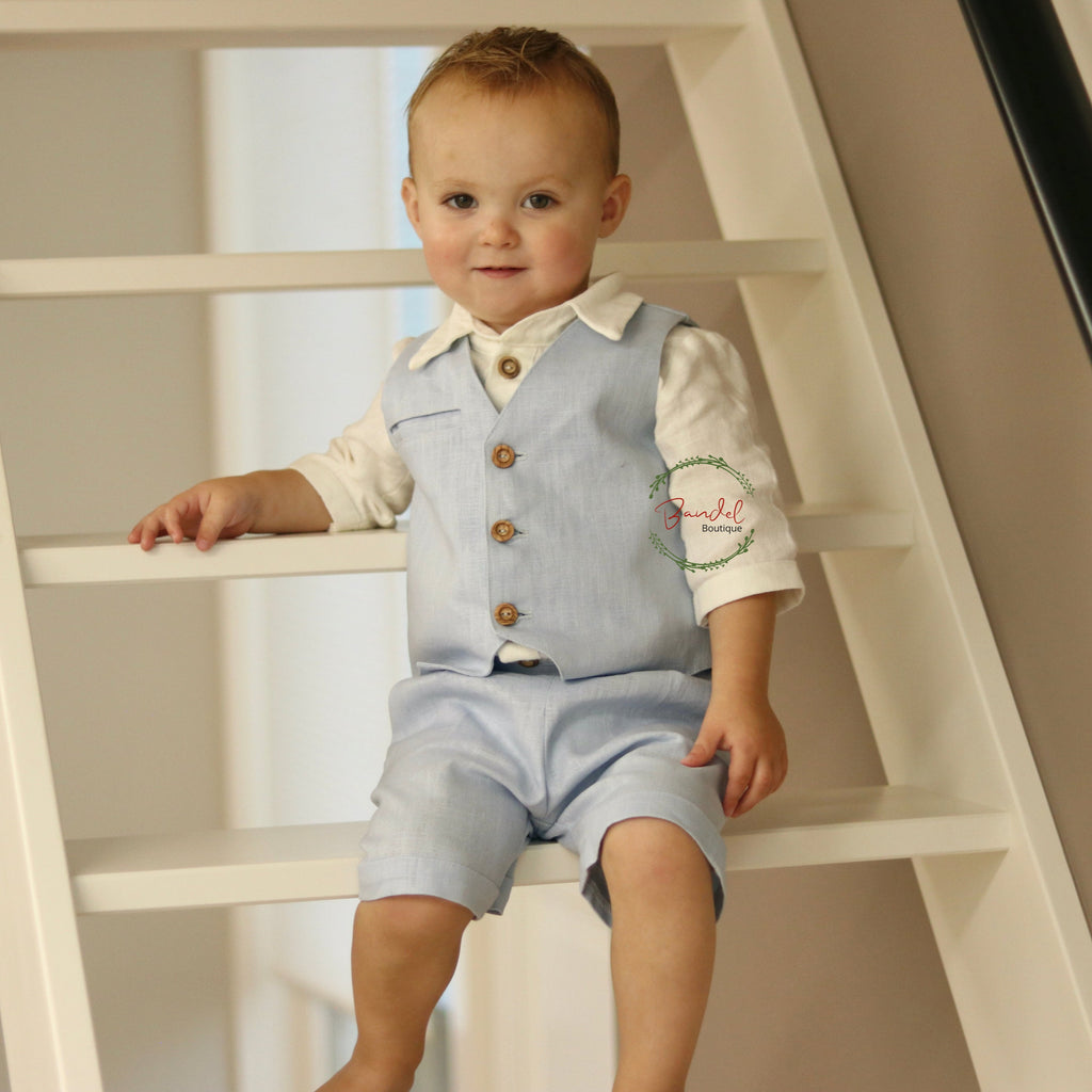 Baby- Blue Short Pageboy Outfit