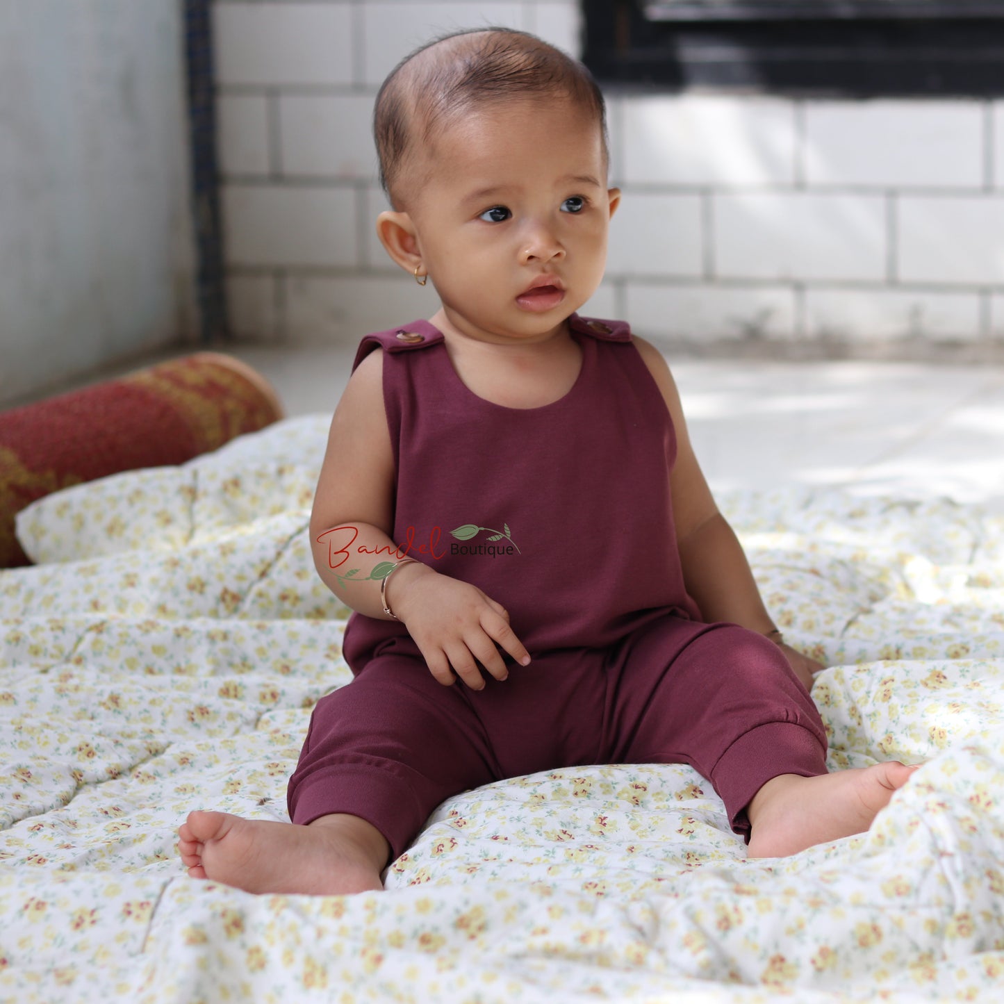 Harem Romper, Dusty- bordeaux