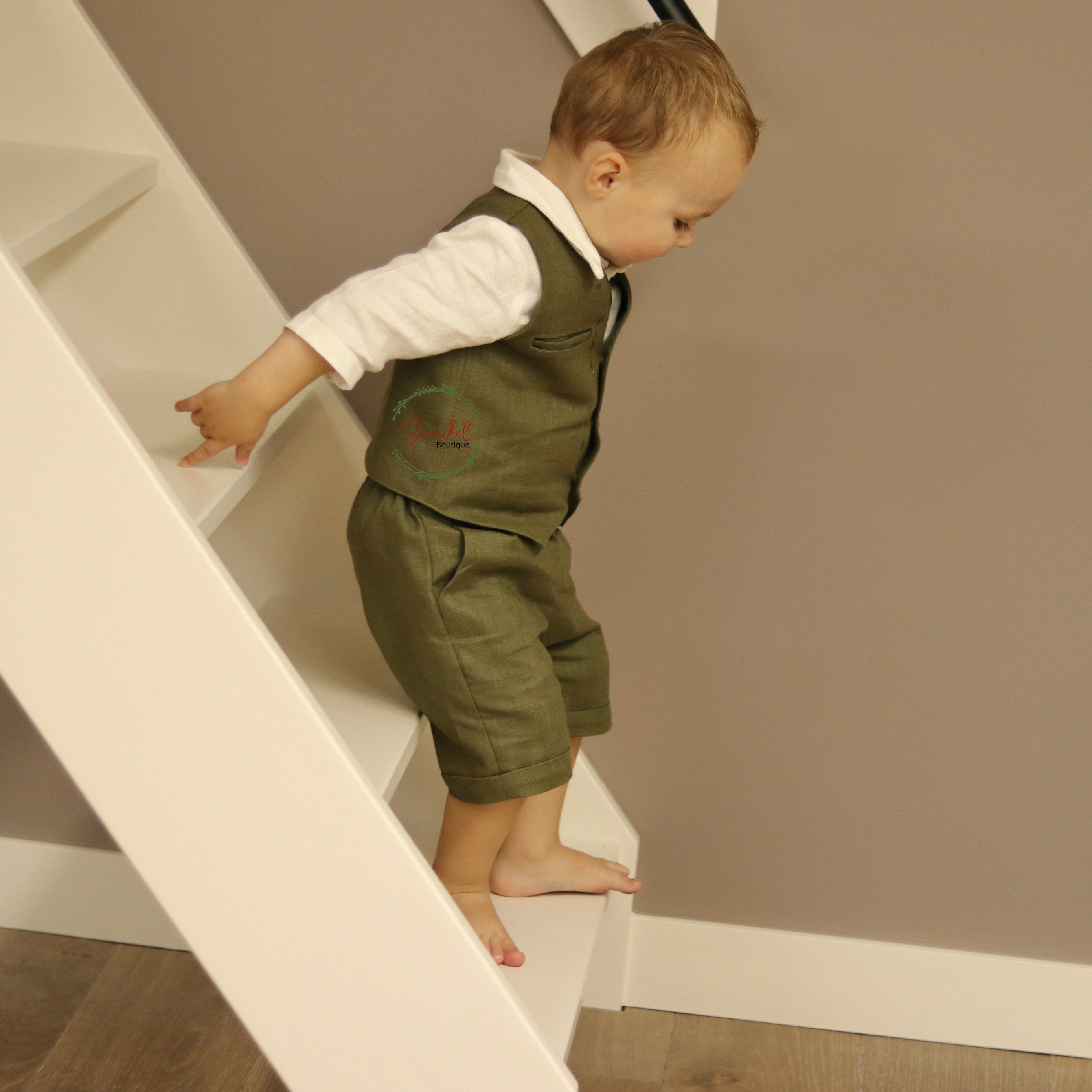 Army- green Short Pageboy Outfit