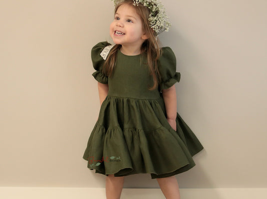 Noya Linen Green Dress