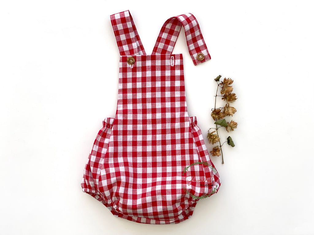 Red Check Romper