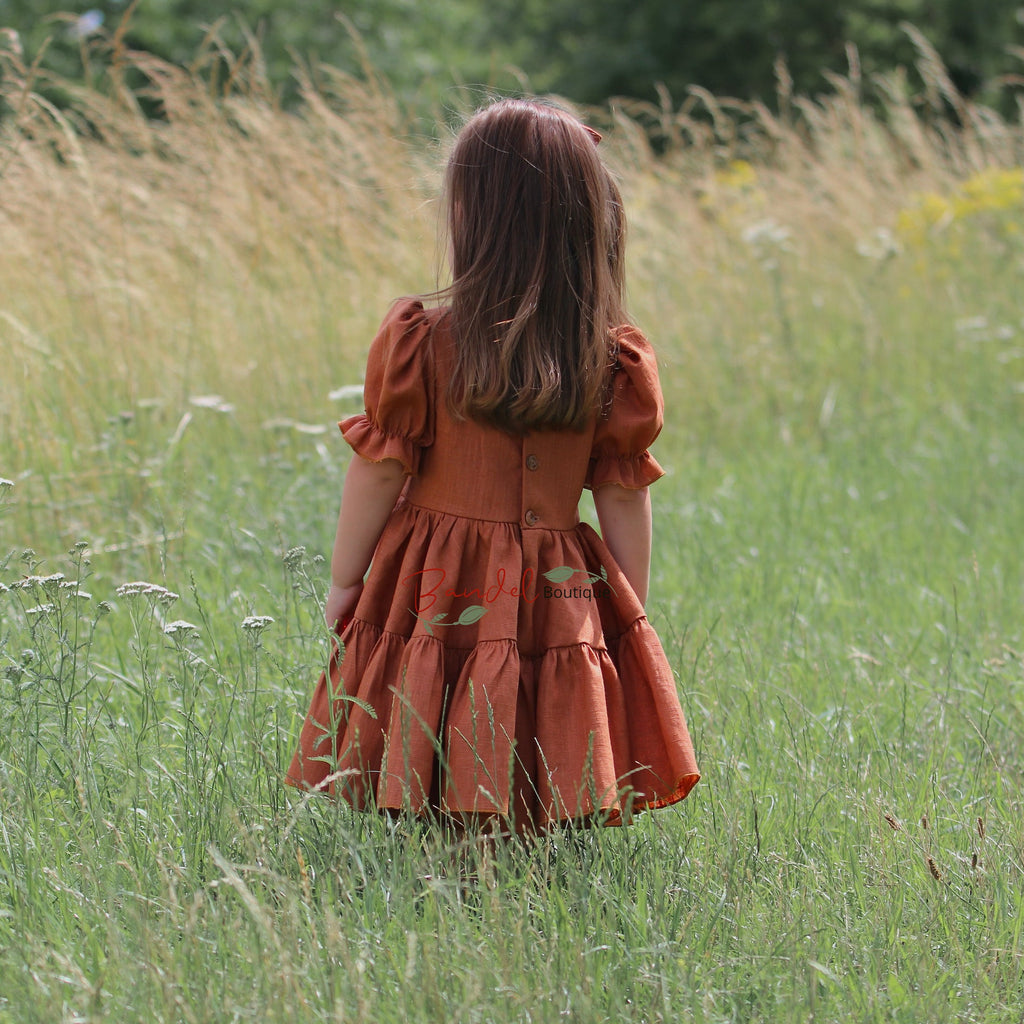 Linen Rust Dress