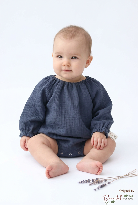 Jeans-Blue Muslin Bodysuit