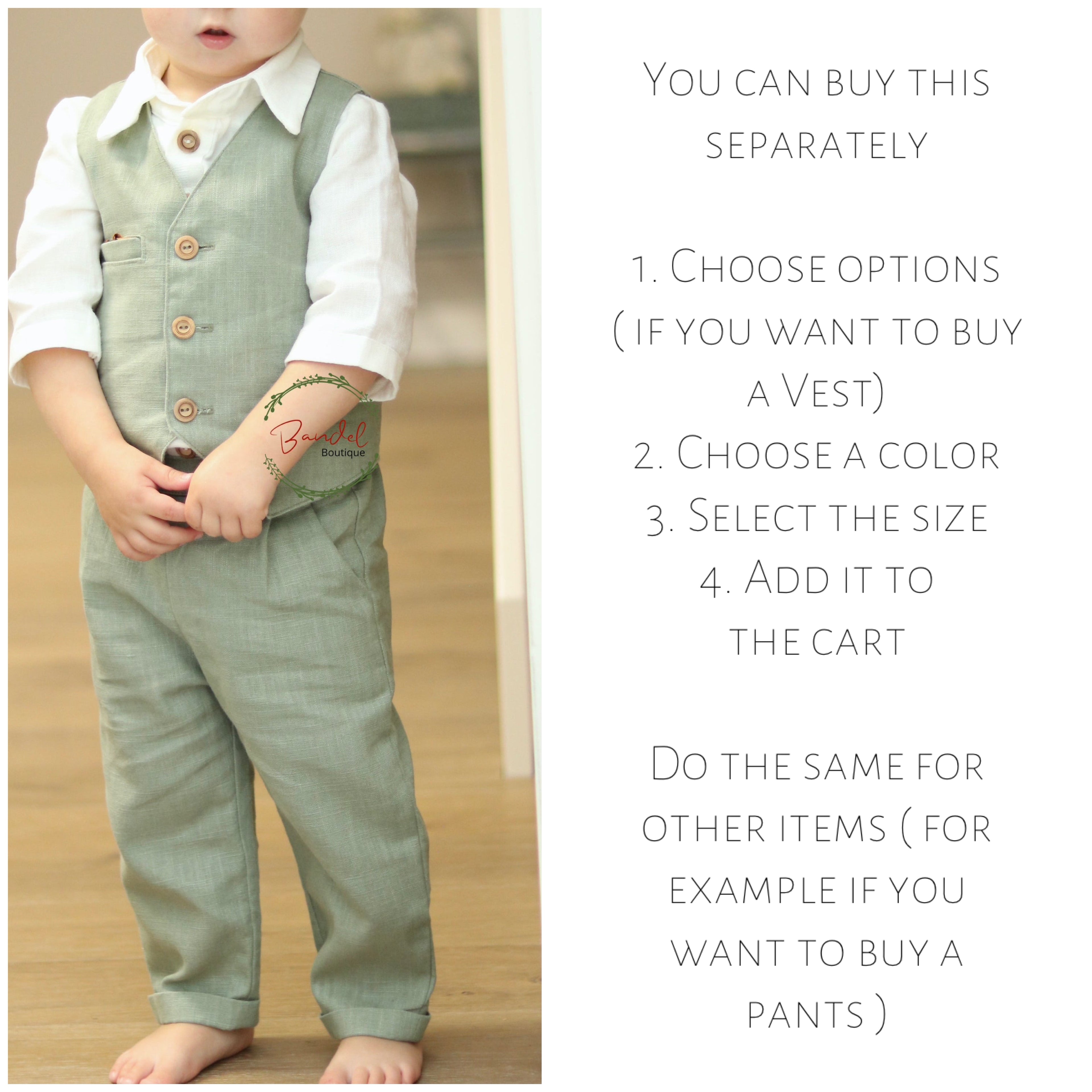 Vest & Pants - Color Options - Purchase Separately