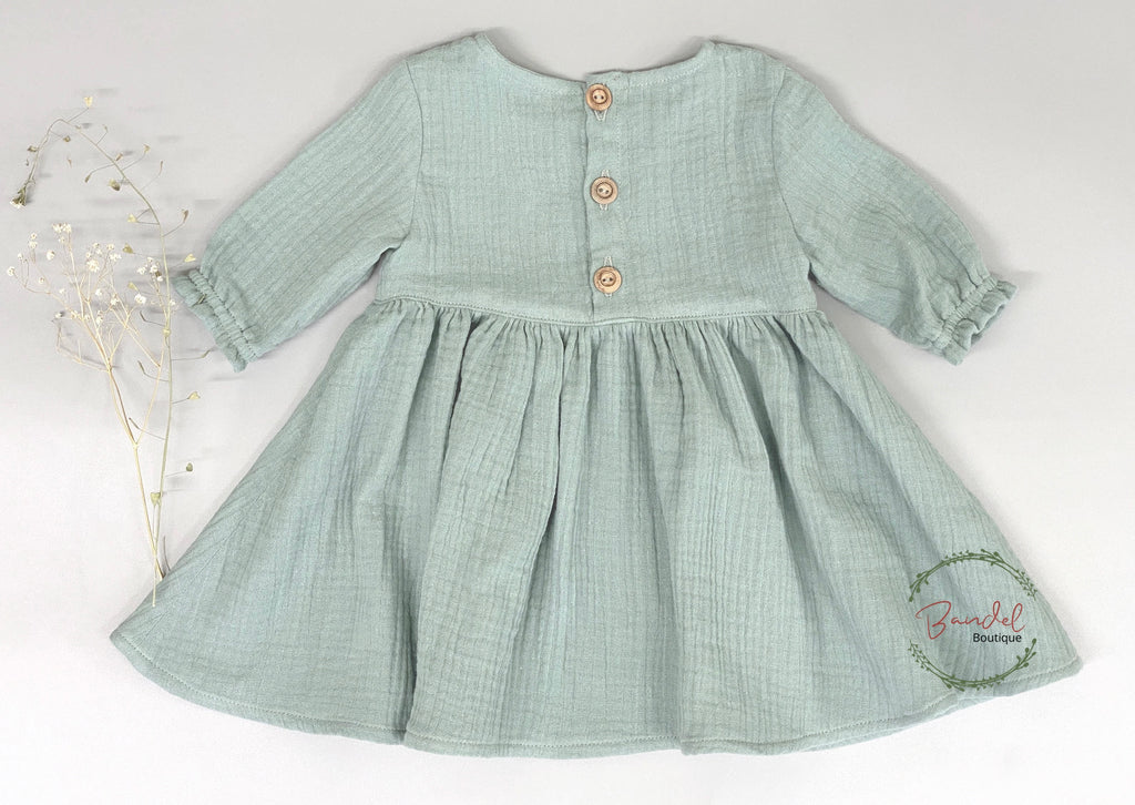 organic gauze toddler dress