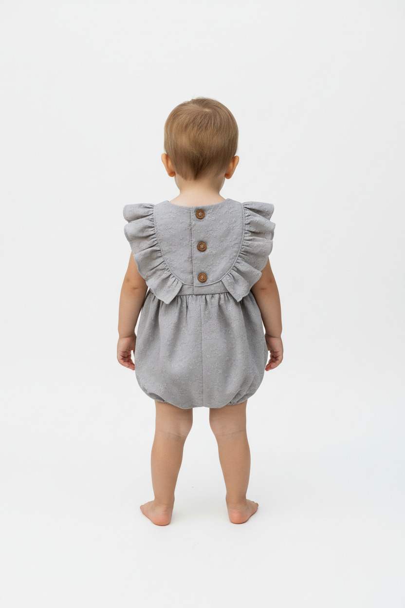 Leila - Light- grey embroidery cotton