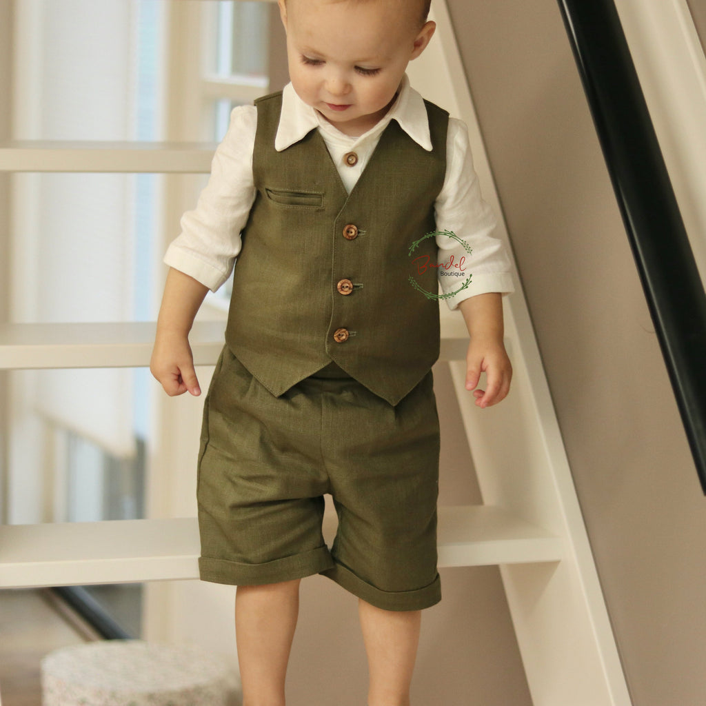 Army- green Short Pageboy Outfit