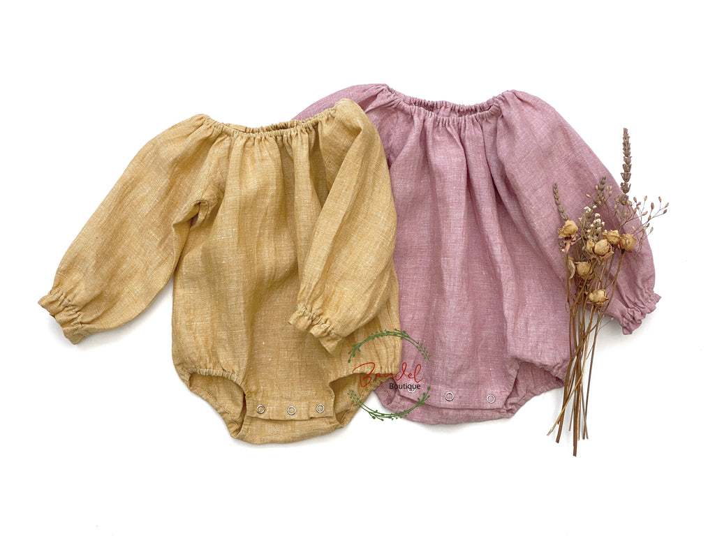 Linen Newborn Bodysuits