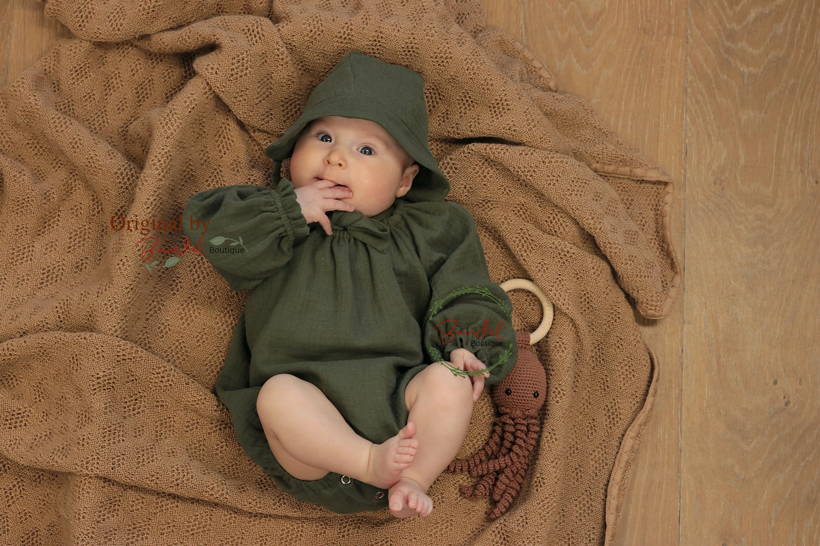 Newborn organic muslin romper, Gauze toddler playsuit