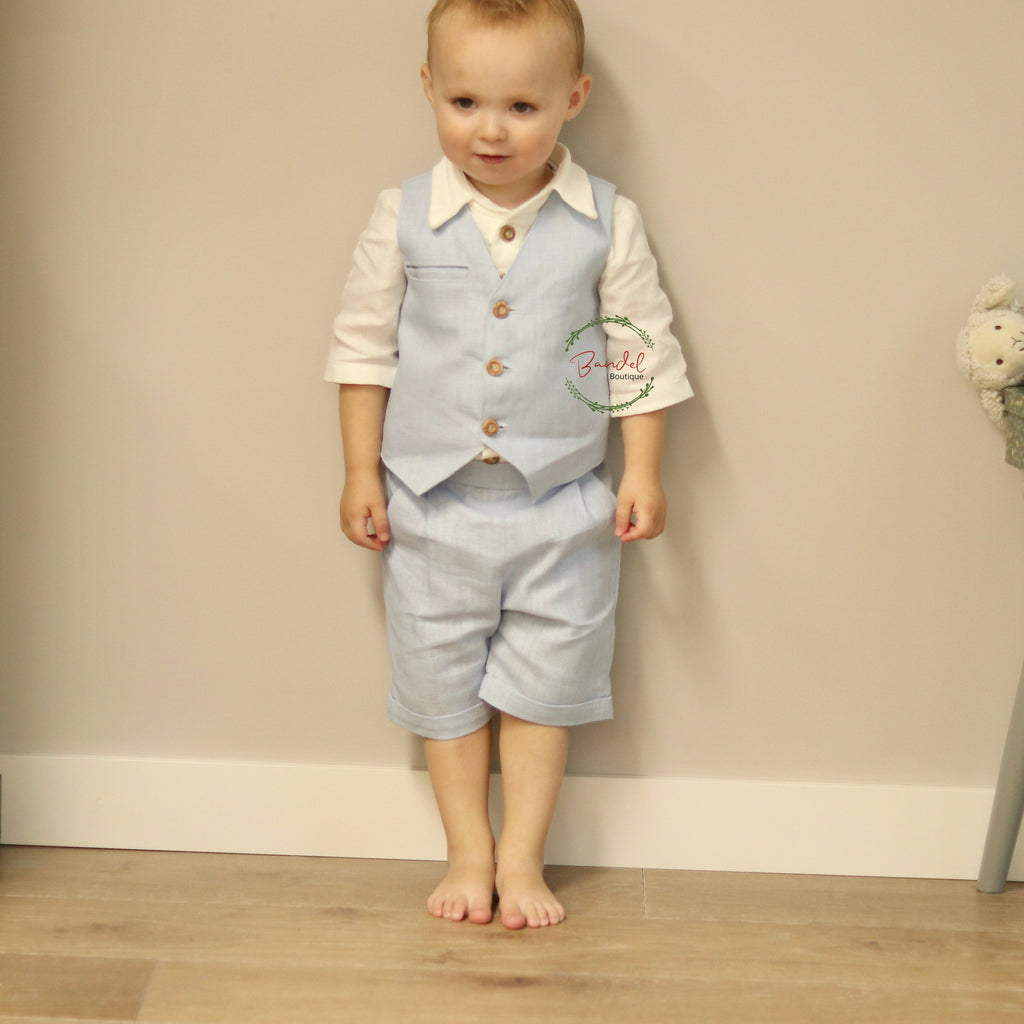 Baby- Blue Short Pageboy Outfit