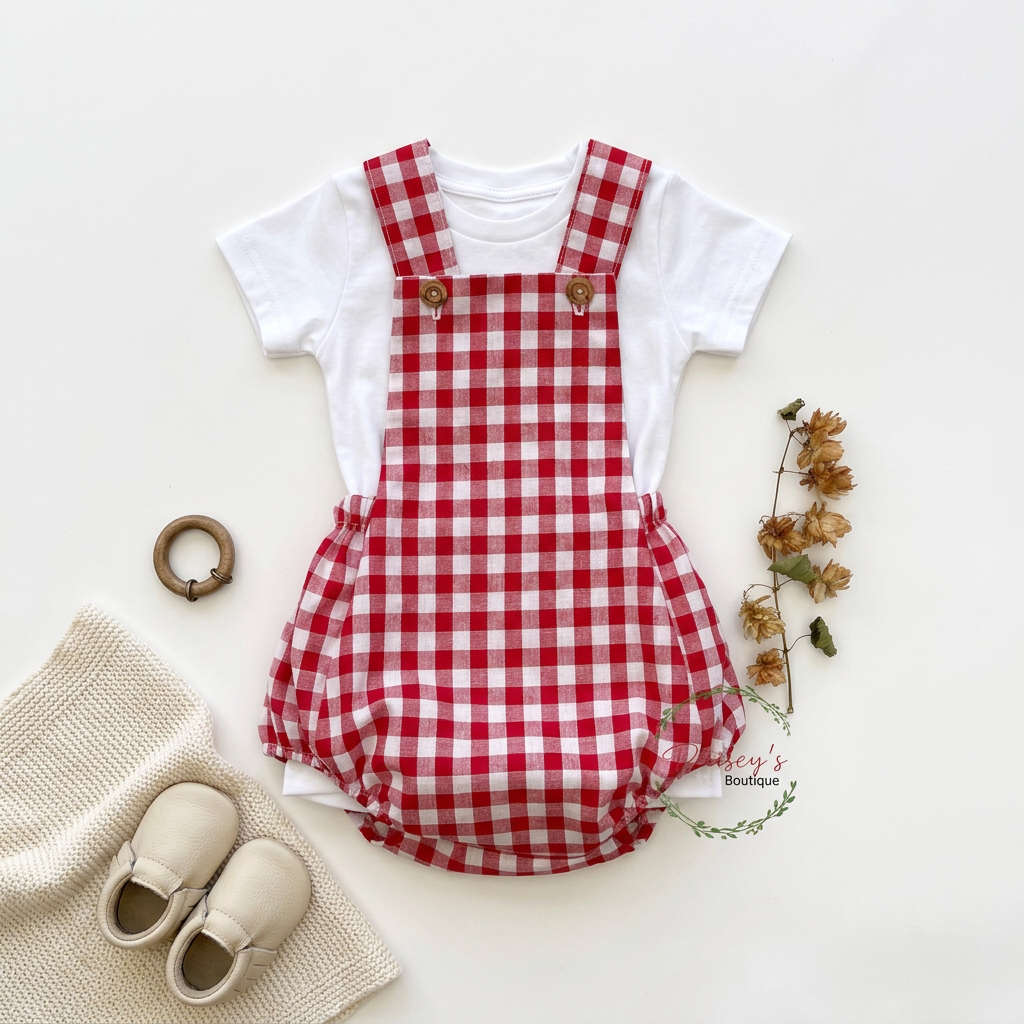 Red Check Romper