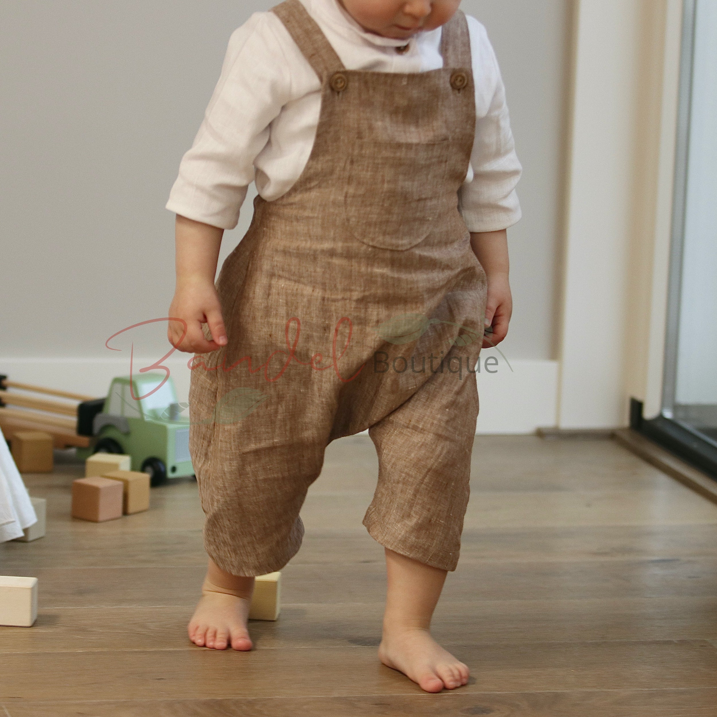 Noah, Linen Harem Romper