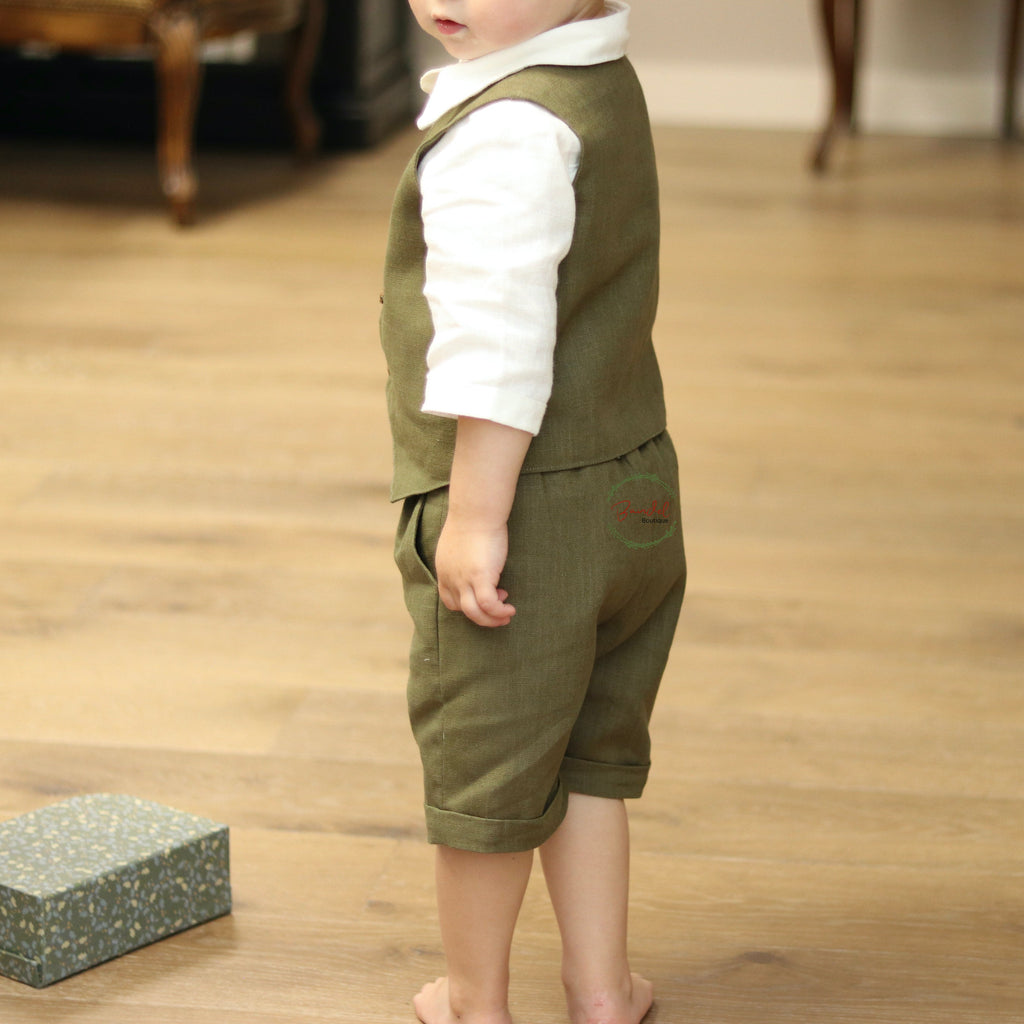 Army- green Short Pageboy Outfit