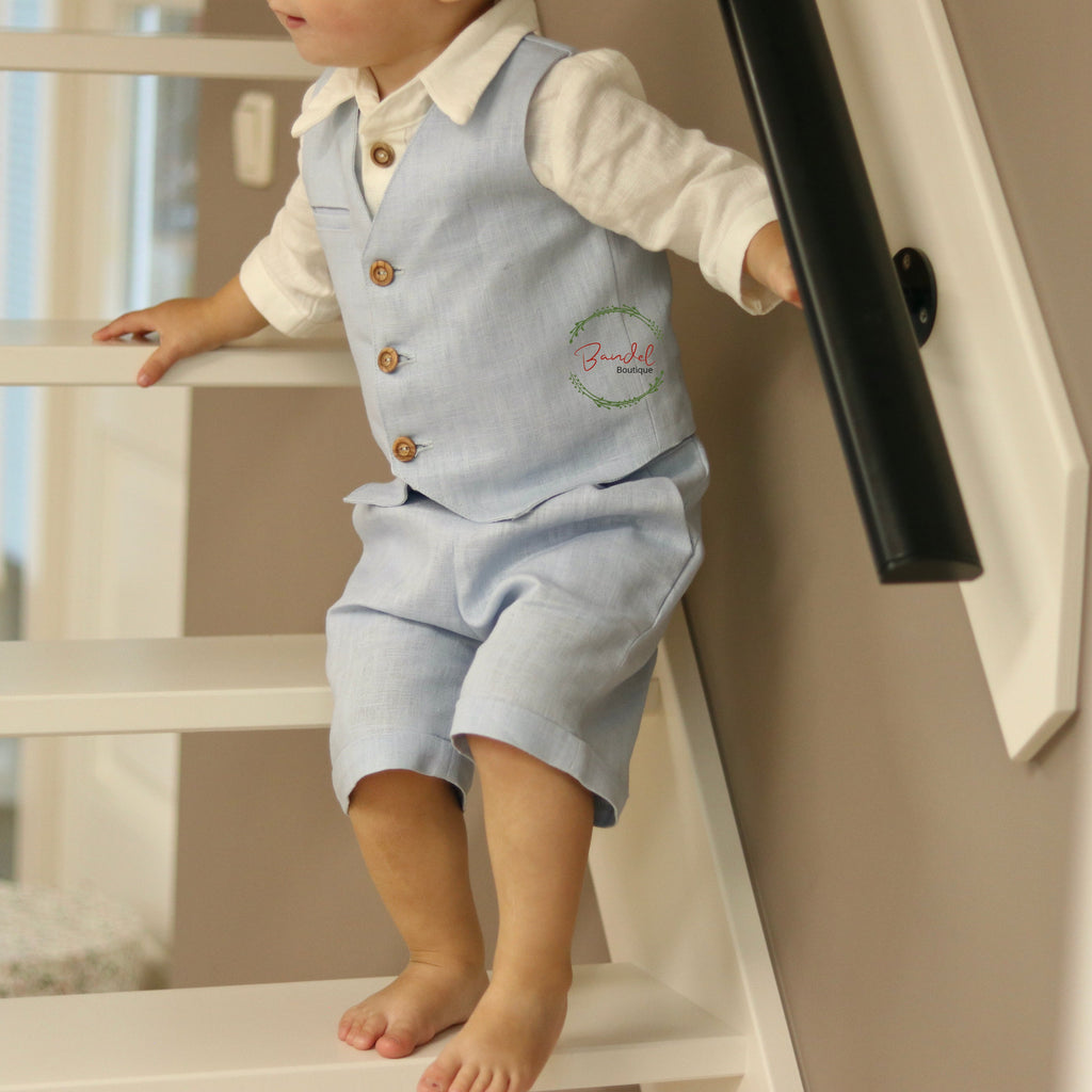 Baby- Blue Short Pageboy Outfit